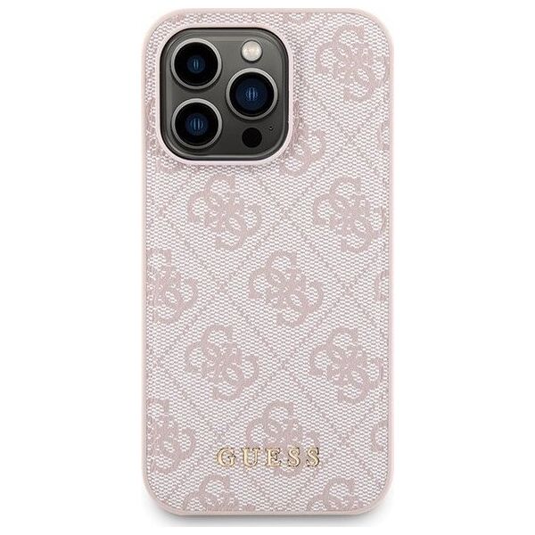 Guess Zestaw Guess GUBPM5P14L4GEMGP iPhone 14 Pro 6.1" hardcase + Powerbank 5000mAh MagSafe różowy/pink 4G Metal Logo NoSize