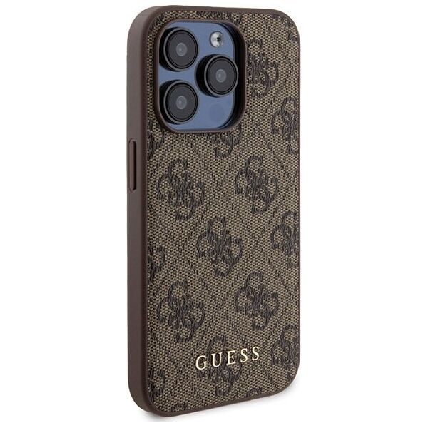 Guess Zestaw Guess GUBPM5P15L4GEMGW Apple iPhone 15 Pro hardcase + Powerbank 5000mAh MagSafe 4G Metal Logo brązowy/brown