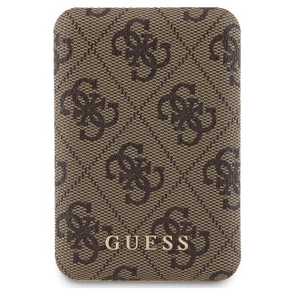 Guess Zestaw Guess GUBPM5P15X4GEMGW Apple iPhone 15 Pro Max hardcase + Powerbank 5000mAh MagSafe 4G Metal Logo brązowy/brown