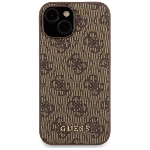 Guess Zestaw Guess GUBPM5P15S4GEMGW Apple iPhone 15 hardcase + Powerbank 5000mAh MagSafe 4G Metal Logo brązowy/brown