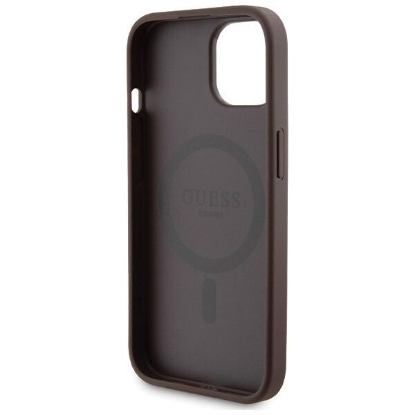 Guess Zestaw Guess GUBPM5P15S4GEMGW Apple iPhone 15 hardcase + Powerbank 5000mAh MagSafe 4G Metal Logo brązowy/brown