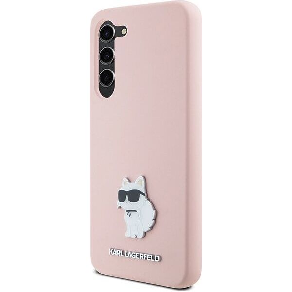 Karl Lagerfeld Etui Karl Lagerfeld KLHCS24MSMHCNPP Samsung Galaxy S24+ Plus Silicone Choupette Metal Pin różowy/pink
