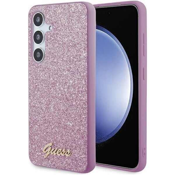 Guess Etui Guess GGUHCS24MHGGSHU Samsung Galaxy S24+ Plus hardcase Glitter Script fioletowy/purple