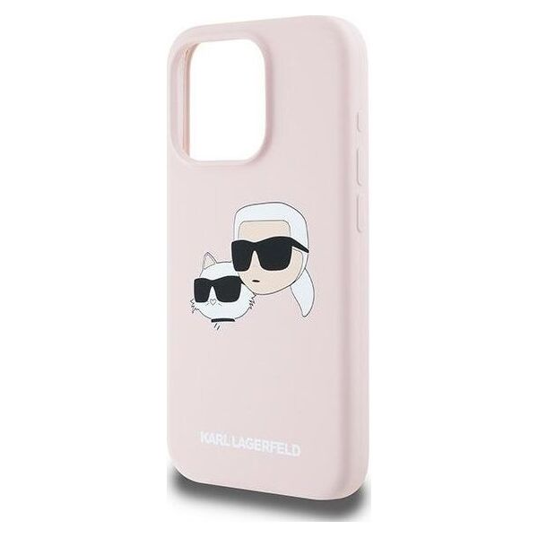 Karl Lagerfeld Karl Lagerfeld KLHMP15XSKCHPPLP iPhone 15 Pro Max 6.7" różowy/pink hardcase Silicone Karl & Choupette MagSafe