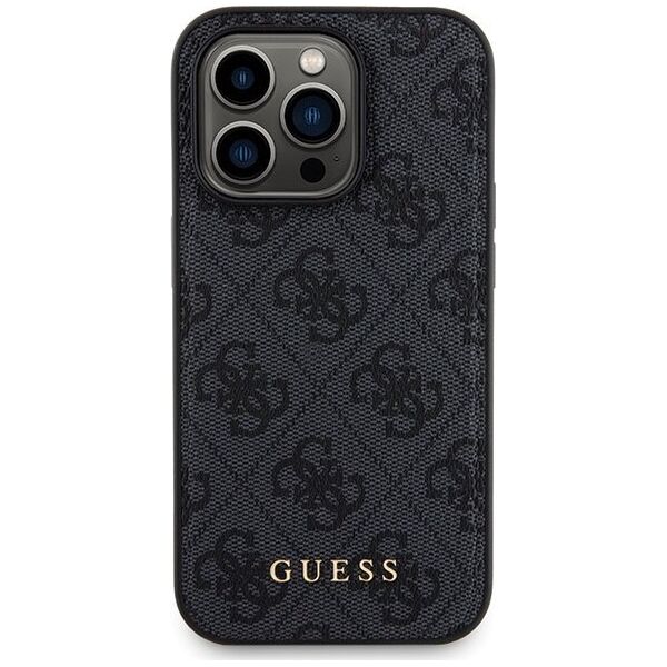 Guess Guess Bundle Pack MagSafe 4G Metal Gold Logo - Zestaw etui + Power Bank 5000mAh MagSafe iPhone 13 Pro (czarny)