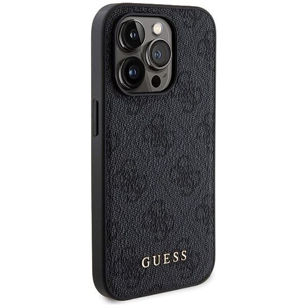 Guess Guess Bundle Pack MagSafe 4G Metal Gold Logo - Zestaw etui + Power Bank 5000mAh MagSafe iPhone 13 Pro (czarny)