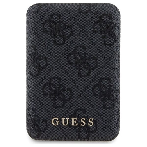 Guess Guess Bundle Pack MagSafe 4G Metal Gold Logo - Zestaw etui + Power Bank 5000mAh MagSafe iPhone 13 Pro (czarny)