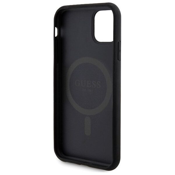 Guess Guess Bundle Pack MagSafe 4G Metal Gold Logo - Zestaw etui + Power Bank 5000mAh MagSafe iPhone 11 (czarny)