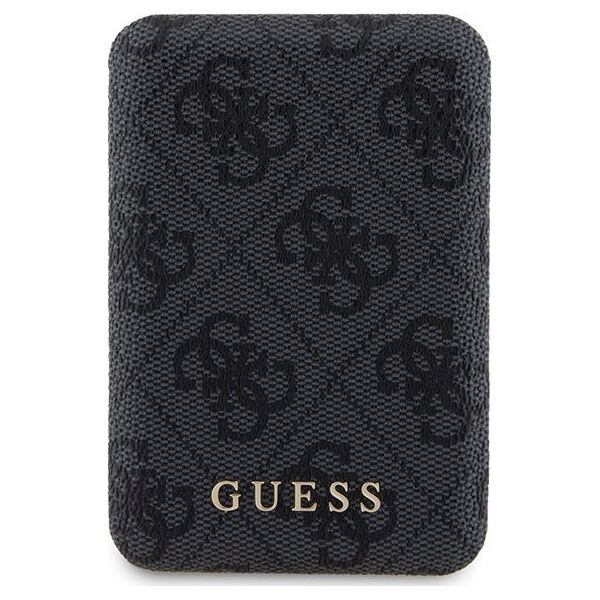 Guess Guess Bundle Pack MagSafe 4G Metal Gold Logo - Zestaw etui + Power Bank 5000mAh MagSafe iPhone 11 (czarny)