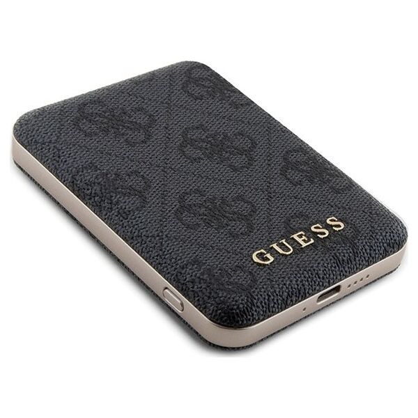 Guess Guess Bundle Pack MagSafe 4G Metal Gold Logo - Zestaw etui + Power Bank 5000mAh MagSafe iPhone 11 (czarny)
