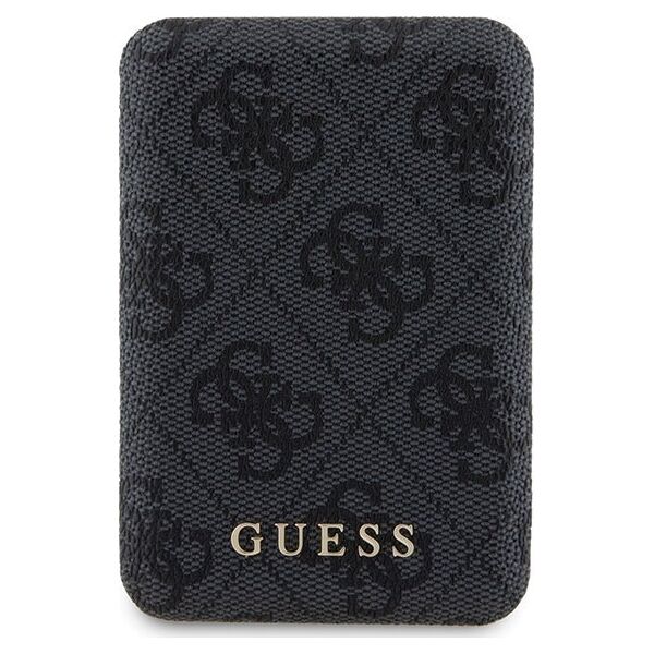 Guess Guess Bundle Pack MagSafe 4G Metal Gold Logo - Zestaw etui + Power Bank 5000mAh MagSafe iPhone 15 (czarny)