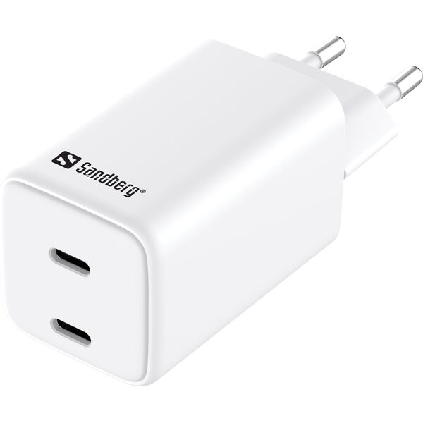 Ładowarka Sandberg AC Charger Dual USB-C PD65W EU