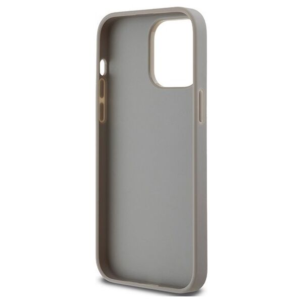 DKNY DKNY DKHCP14LPRTHSLE iPhone 14 Pro 6.1" beżowy/beige hardcase Leather Mono Stripe & Metal Logo