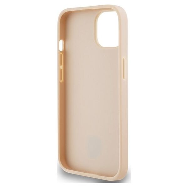 DKNY DKNY DKHCP14SPCPTSSP iPhone 14 / 15 / 13 6.1" różowy/pink hardcase Leather Checkered Mono Pattern & Printed Stripes
