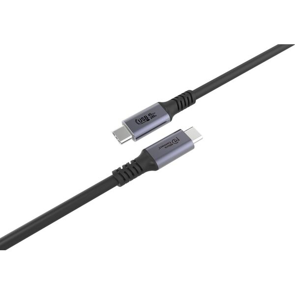 Kabel USB MicroConnect USB-C - USB-C 1 m Czarny (Premium USB4 USB-C cable 1m)