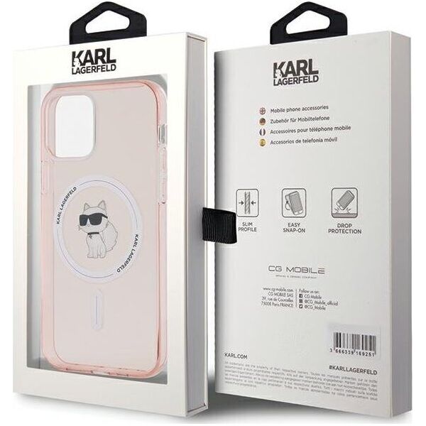 Karl Lagerfeld Karl Lagerfeld KLHMP12MHFCCNOP iPhone 12/12 Pro 6.1" różowy/pink hardcase IML Choupette MagSafe