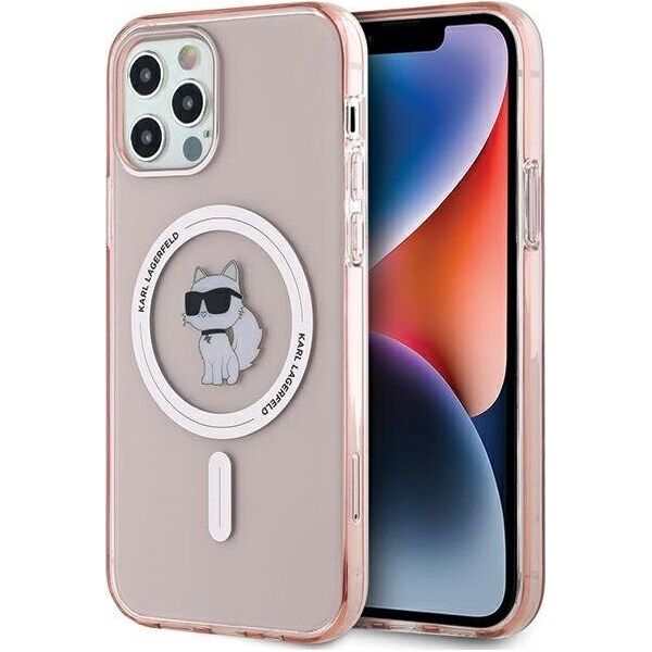 Karl Lagerfeld Karl Lagerfeld KLHMP12MHFCCNOP iPhone 12/12 Pro 6.1" różowy/pink hardcase IML Choupette MagSafe