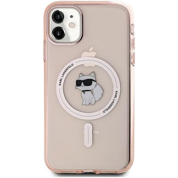 Karl Lagerfeld Karl Lagerfeld KLHMN61HFCCNOP iPhone 11 / Xr 6.1" różowy/pink hardcase IML Choupette MagSafe