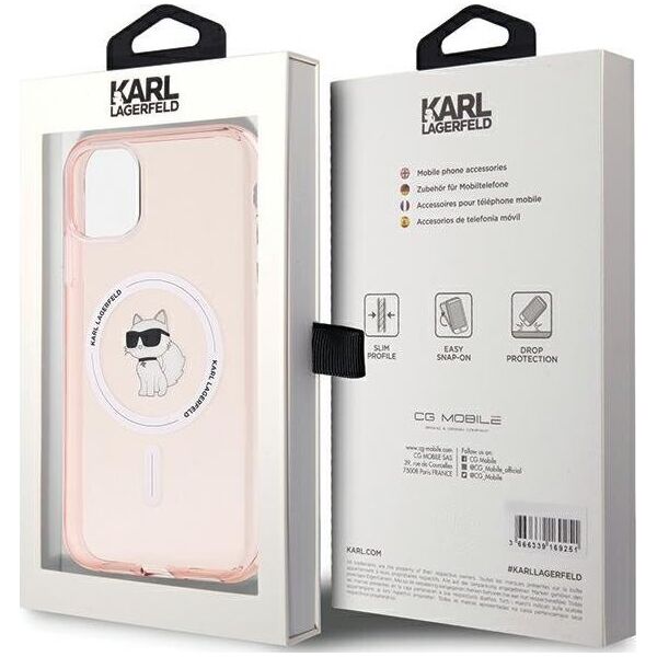 Karl Lagerfeld Karl Lagerfeld KLHMN61HFCCNOP iPhone 11 / Xr 6.1" różowy/pink hardcase IML Choupette MagSafe