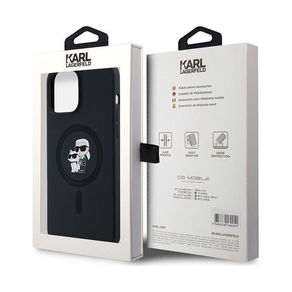 Karl Lagerfeld Karl Lagerfeld KLHMP13LSCMKCRHK iPhone 13 Pro / 13 6.1" czarny/black hardcase Silicone Karl & Choupette MagSafe