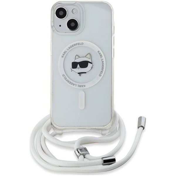 Karl Lagerfeld Karl Lagerfeld KLHMP14SHCCHNT iPhone 14 / 13 / 15 6.1" hardcase transparent IML Choupette Head & Cord Magsafe