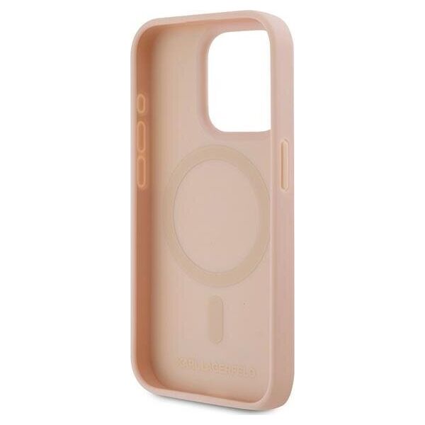 Karl Lagerfeld Karl Lagerfeld KLHMP15LPKHPORPP iPhone 15 Pro 6.1" hardcase różowy/pink Leather Monogram Metal Logo