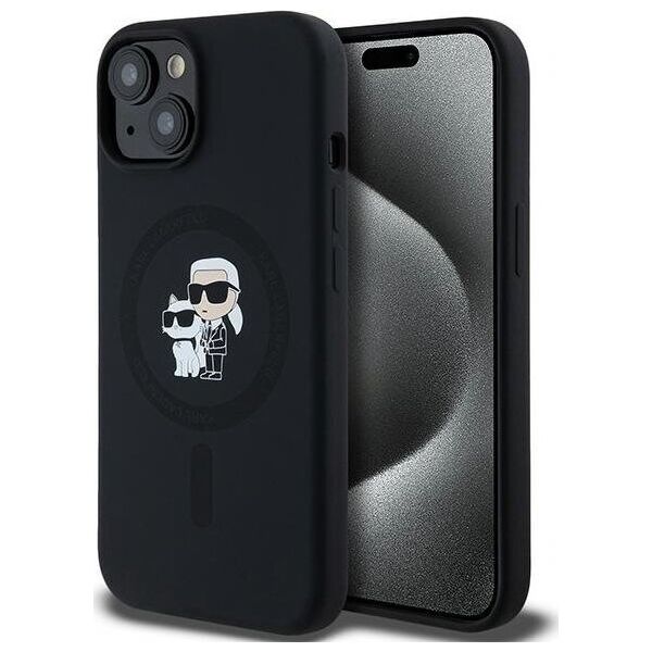 Karl Lagerfeld Karl Lagerfeld KLHMP15MSCMKCRHK iPhone 15 Plus / 14 Plus 6.7" czarny/black hardcase Silicone Karl & Choupette MagSafe