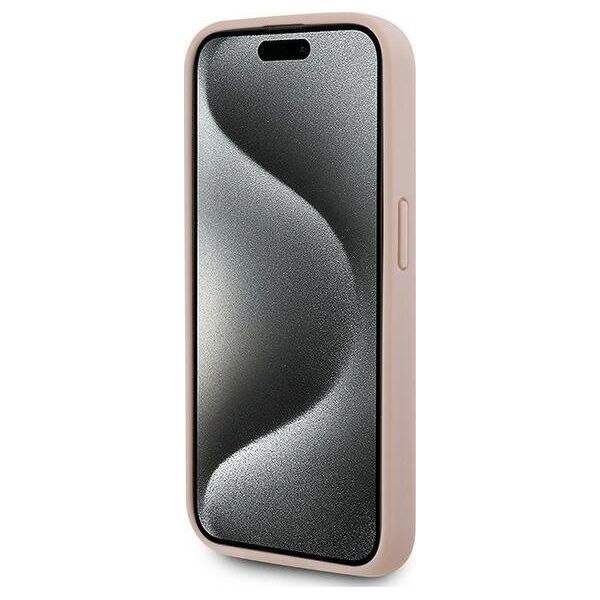 Karl Lagerfeld Karl Lagerfeld KLHMP15XPKHPORPP iPhone 15 Pro Max 6.7" hardcase różowy/pink Leather Monogram Metal Logo