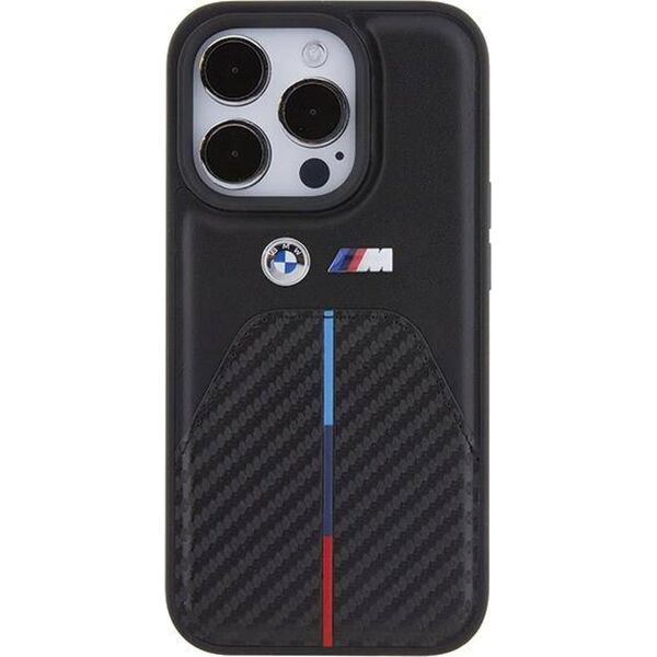 BMW Etui BMW BMHCP15L22NSTB Apple iPhone 15 Pro Stamped Tricolor Stripe czarny/black