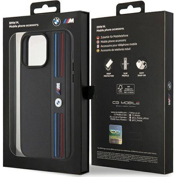 BMW Etui BMW BMHCP15L22PPMK Apple iPhone 15 Pro Tricolor M Collection czarny/black