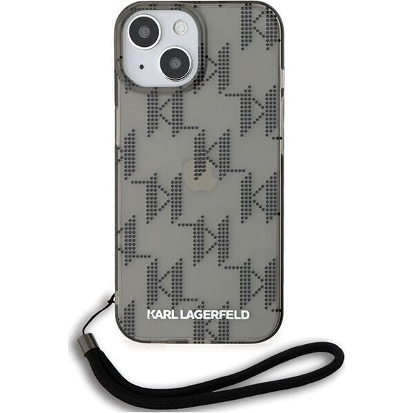 Karl Lagerfeld Etui Karl Lagerfeld KLHCP15SHKDPNSK Apple iPhone 15 / 14 / 13 hardcase IML Mono KL Pattern & Cord czarny/black