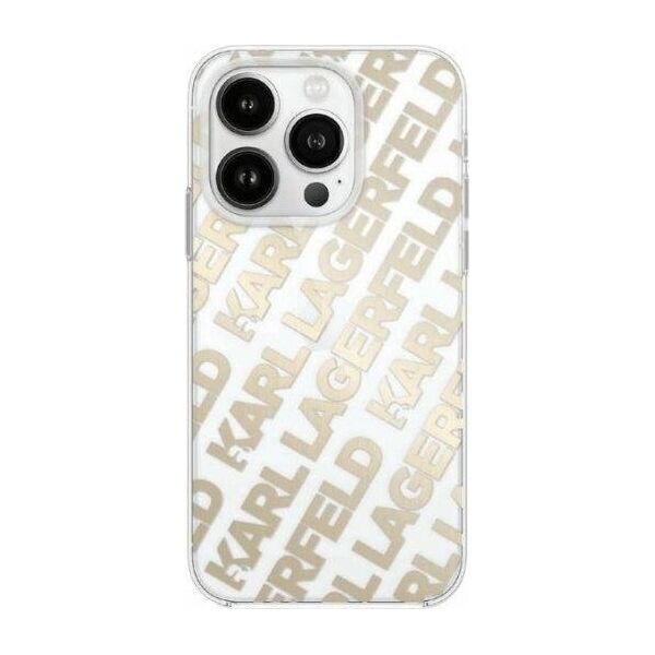 Karl Lagerfeld Etui Karl Lagerfeld KLHCP15SHKFOEMD Apple iPhone 15 / 14 / 13 hardcase IML Fullover Logo złoty/gold