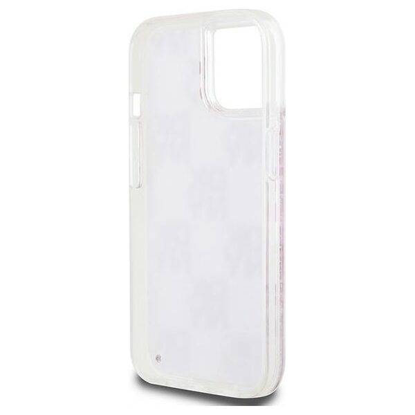 DKNY DKNY Liquid Glitter Multilogo - Etui iPhone 15 / 14 / 13 (różowy)