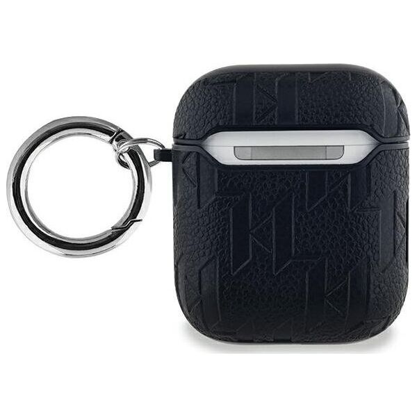 Karl Lagerfeld Karl Lagerfeld KLA2PGKIPK AirPods 1/2 cover czarny/black Monogram Karl Head