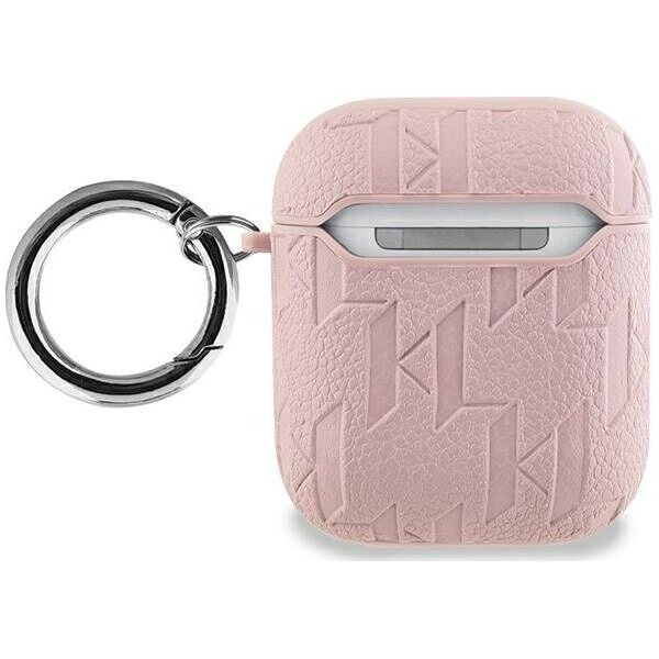 Karl Lagerfeld Karl Lagerfeld KLA2PGKIPP AirPods 1/2 cover różowy/pink Monogram Karl Head