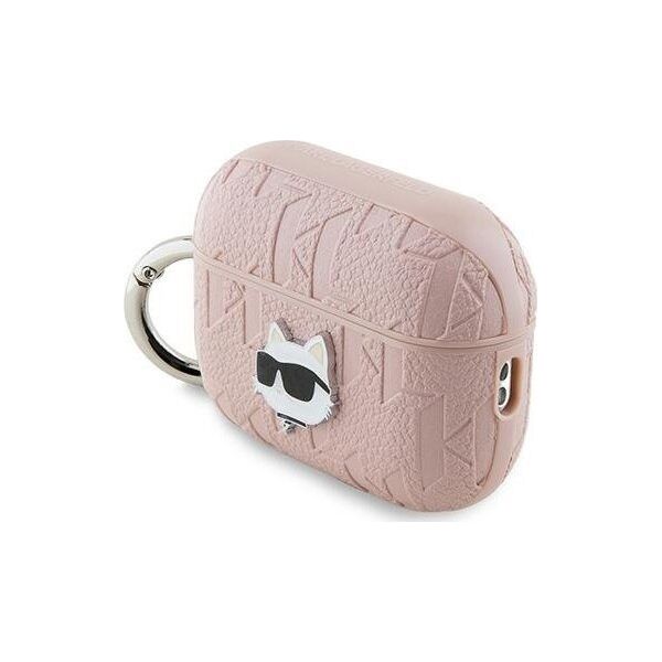 Karl Lagerfeld Karl Lagerfeld KLAP2PGCHPP AirPods Pro 2 (2022/2023) cover różowy/pink Monogram Choupette Head