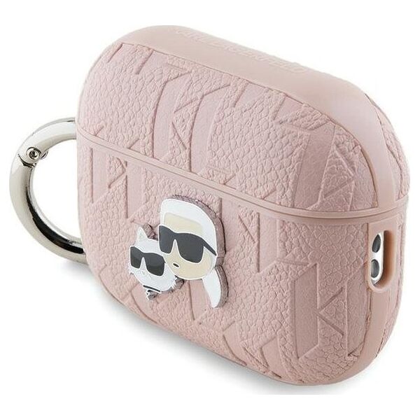 Karl Lagerfeld Karl Lagerfeld KLAP2PGKCPP AirPods Pro 2 (2022/2023) cover różowy/pink Monogram Karl & Choupette Head