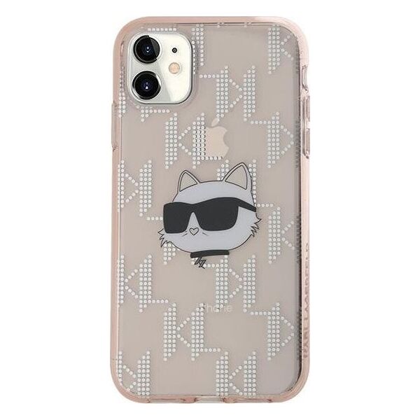 Karl Lagerfeld Karl Lagerfeld KLHCN61HKLPCHP iPhone 11 / Xr 6.1" różowy/pink hardcase IML Choupette Head & Monogram