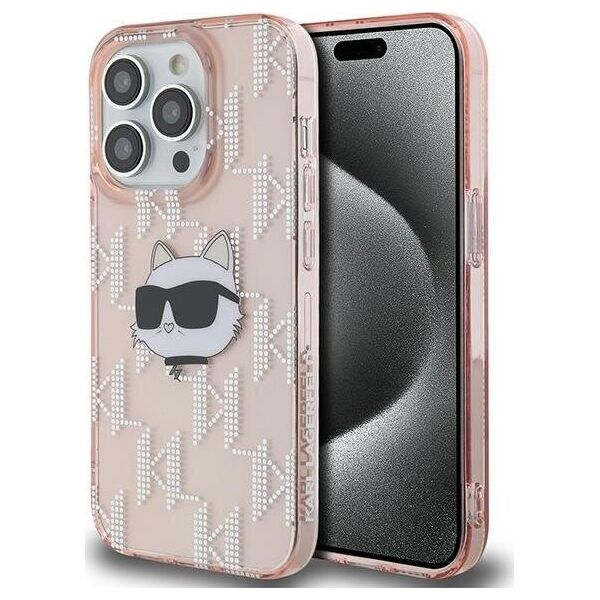 Karl Lagerfeld Karl Lagerfeld KLHCP13LHKLPCHP iPhone 13 Pro / 13 6.1" różowy/pink hardcase IML Choupette Head & Monogram