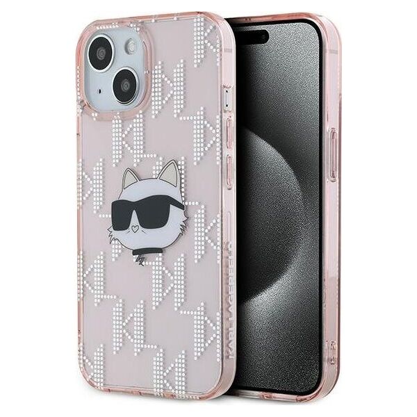Karl Lagerfeld Karl Lagerfeld KLHCP14SHKLPCHP iPhone 14 / 15 / 13 6.1" różowy/pink hardcase IML Choupette Head & Monogram