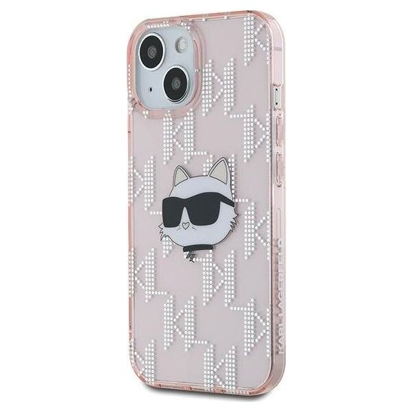 Karl Lagerfeld Karl Lagerfeld KLHCP14SHKLPCHP iPhone 14 / 15 / 13 6.1" różowy/pink hardcase IML Choupette Head & Monogram