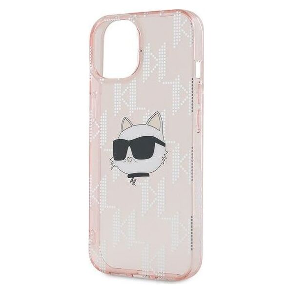 Karl Lagerfeld Karl Lagerfeld KLHCP14SHKLPCHP iPhone 14 / 15 / 13 6.1" różowy/pink hardcase IML Choupette Head & Monogram