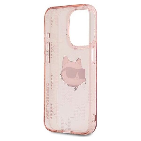 Karl Lagerfeld Karl Lagerfeld KLHCP15XHKLPCHP iPhone 15 Pro Max 6.7" różowy/pink hardcase IML Choupette Head & Monogram