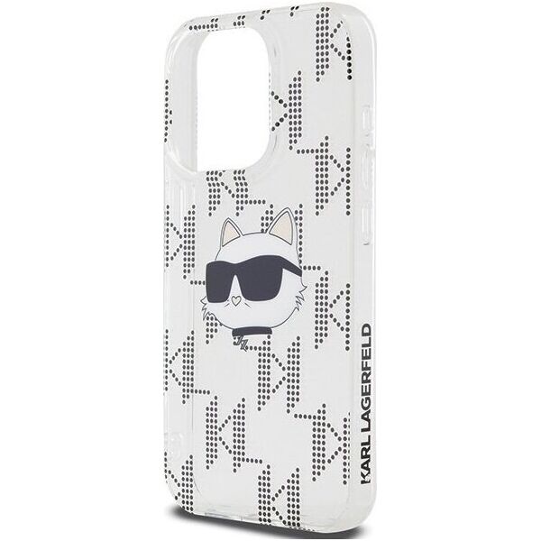 Karl Lagerfeld Karl Lagerfeld KLHCP15LHKLPCHT iPhone 15 Pro 6.1" transparent hardcase IML Choupette Head & Monogram