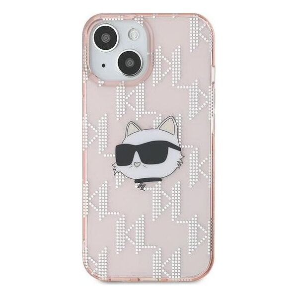 Karl Lagerfeld Karl Lagerfeld KLHCP15SHKLPCHP iPhone 15 / 14 / 13 6.1" różowy/pink hardcase IML Choupette Head & Monogram
