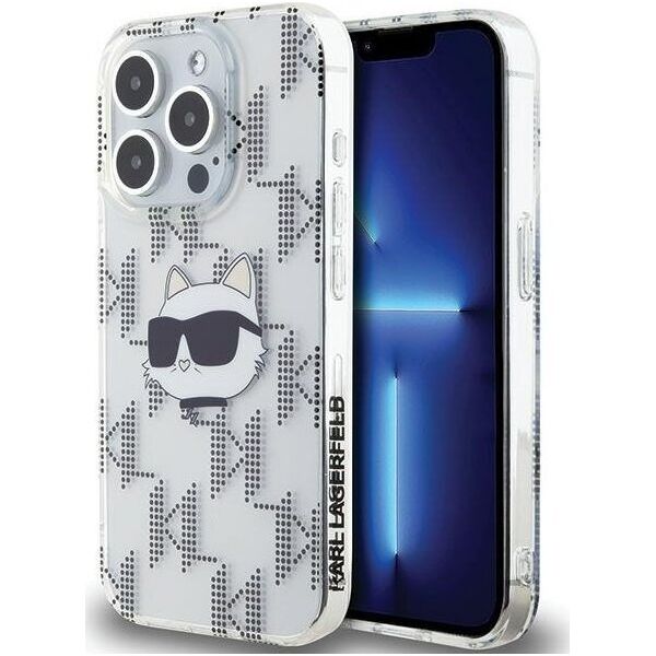 Karl Lagerfeld Karl Lagerfeld KLHCP15XHKLPCHT iPhone 15 Pro Max 6.7" transparent hardcase IML Choupette Head & Monogram