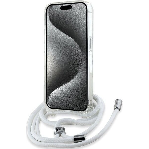 Karl Lagerfeld Karl Lagerfeld KLHMP15LHCKHNT iPhone 15 Pro 6.1" hardcase transparent Crossbody IML Karl Head Magsafe