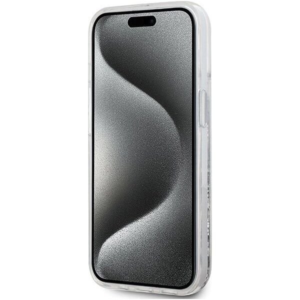Karl Lagerfeld Karl Lagerfeld KLHMP15SLGKISGH iPhone 15 / 14 / 13 6.1" hardcase transparent Liquid Glitter Karl Head Magsafe