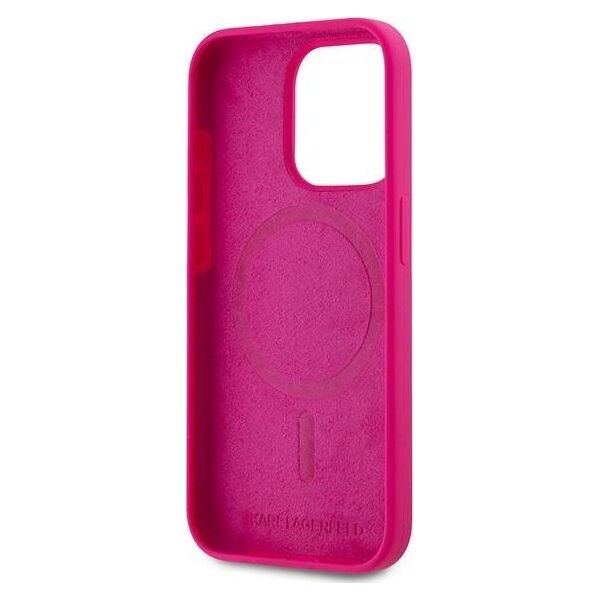 Karl Lagerfeld Karl Lagerfeld KLHMP15LSCHPPLF iPhone 15 Pro 6.1" różowy/fuschia hardcase Silicone Choupette Head MagSafe
