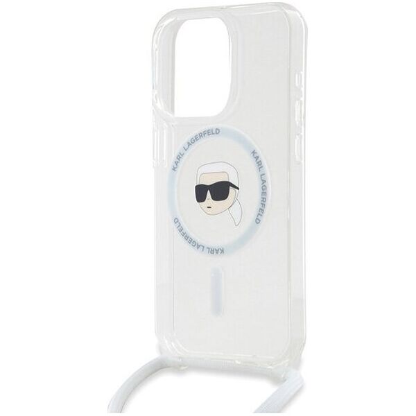 Karl Lagerfeld Karl Lagerfeld KLHMP15XHCKHNT iPhone 15 Pro Max 6.7" hardcase transparent Crossbody IML Karl Head Magsafe